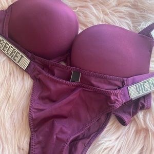 Rhinestone set 34B M panty